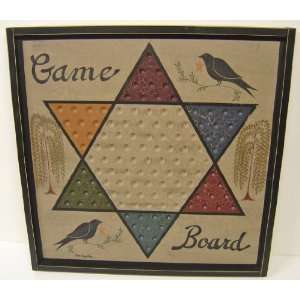  Game Board Chinese Checkers Sign Primitive Country Rustic 