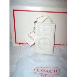   Coach Mini White Ipod Case #FS7A55: MP3 Players & Accessories