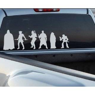  Star Wars Family Decal Set Stick People Car or Wall Vinyl 