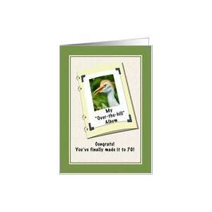 70th Birthday, Humor, Cattle Egret Bird Card Toys & Games