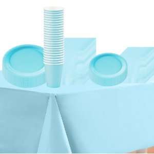  Pastel Blue (Light Blue) Deluxe Party Supplies Pack 