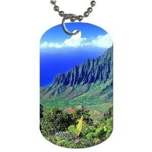  Hawaii scenic photo Dog Tag with 30 chain necklace Great 