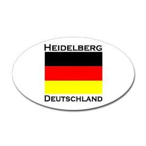  Heidelberg, Deutschland Flag Oval Sticker by  