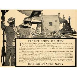   Navy Sailor Ship Uniform Health   Original Print Ad
