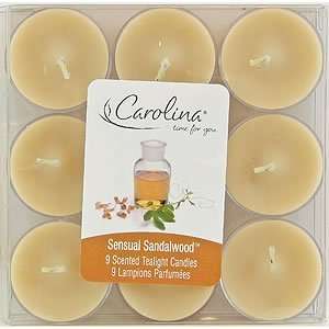  Carolina Tealight Candles, Sensual Sandalwood Scent, 9 