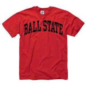  Ball State Cardinals Red Arch T Shirt: Sports & Outdoors