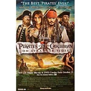  Pirates of the Caribbean ~ on Stranger Tides ~ Original 26x40 DVD 