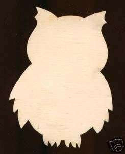 OWL Shape Plaque Sign Unfinished Craft Wood#1216 12  