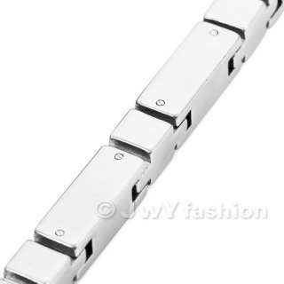 MENS Silver Stainless Steel Necklace Links Chain vj868  