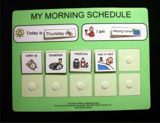 School Morning Daily Schedule~32 PECS/Autism/Routine~  