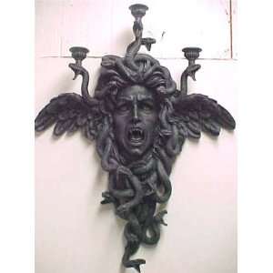    Gruesome Medusa Wall Candle Holder Snakes Gorgon: Home & Kitchen