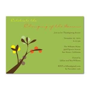 Thanksgiving Party Invitations   Changing Seasons By Good On Paper