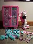 BARBIE Poseable Cat with Rolling Carrying Case Closet & Accessories