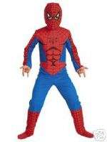 Spiderman Fiber Optic Costume 10 12 LIGHTS UP INCLUDES FREE CANDY 