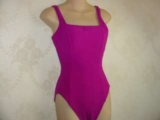 New ~~~ LANDS END swimwear 1 pc Purple Pink ~~~ 8 Long  