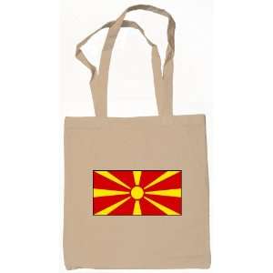  Macedonia Flag Canvas Tote Bag Natural 