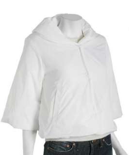 Elie Tahari white poly fill Kristy swing jacket  BLUEFLY up to 70% 