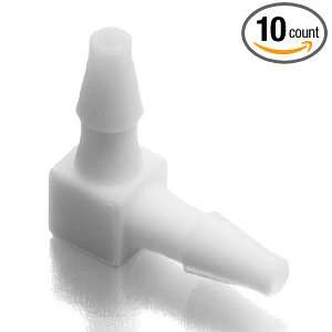   Elbow Connector , Classic Barbs, 1/4ID Tube, White Nylon (Pack of 10