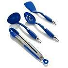 Todd Englishs Gourmet Color Your Kitchen 4 Piece Utensil Set~Blue~New 