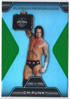 2010 Topps WWE Platinum Performance Green CM Punk #/499  