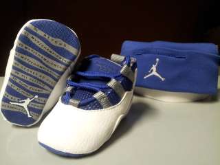   107] Baby Infant Jordan 10 Retro TXT Royal Blue Stealth Crib Gift Pack