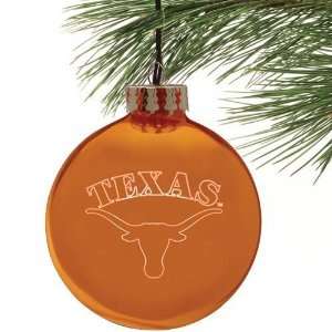  Texas Longhorns Orange Etched Laser Light Ornament: Sports 