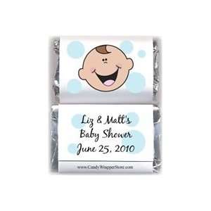     Miniature Baby Shower Baby Boy Face Candy Bar Wrappers: Baby