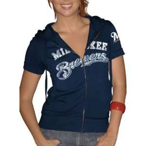  Milwaukee Brewers Womens Crystallized French Terry Short 