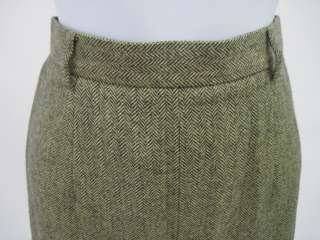 CARLISLE Green Wool 3 pc Blazer Skirt Pants Suit Sz 4  