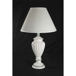  Cream With Patina Green Table Lamp