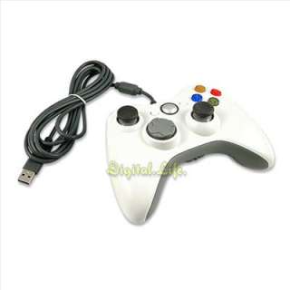 For Microsoft Xbox 360 White USB Wired Game Pad Controller New  