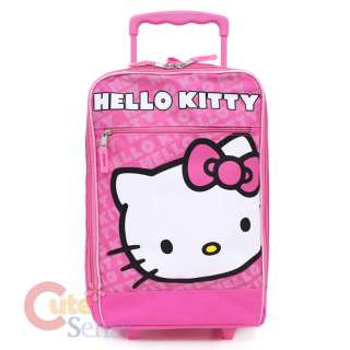 Sanrio Hello Kitty Hand Carry Luggage :Pink Face Roller Trolley Bag 16 