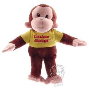  Curious George in Yellow Shirt 8 inch Beanbag Plush Toy 