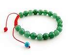 Chinese Green Jade Beads Adjustable Bracelet