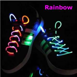   Cool LED Flash Lighting Glow Shoelaces Shoe Laces DISCO Party Skating