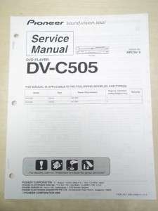 Pioneer Service Manual~DV C505 DVD Player~Original~Repair  