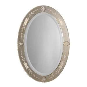   32H x 22W Donna Antique Oval Framed Mirror 08032 B