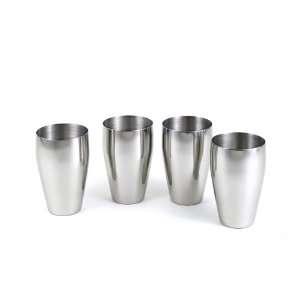  4 Pc Brilliant Stainless Steel Drinking Glass / Tumbler 