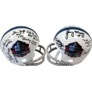 Hall of Famers Autographed Hall of Fame Mini Helmet:  
