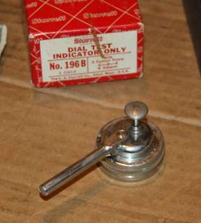 Vintage Starrett Dial Test Indicator No.196,Box,Papers,Machinist Tool 