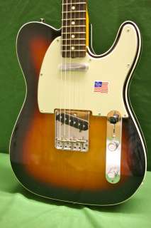 Fender USA American Vintage 62 Custom Telecaster Tele 3 Tone Sunburst 