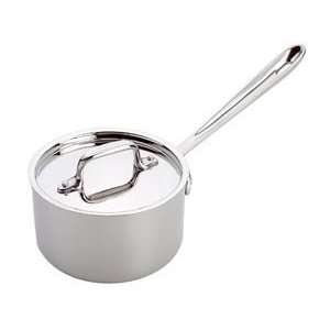  All Clad 1 1/2 Quart Covered Sauce Pan Stainless Steeel 