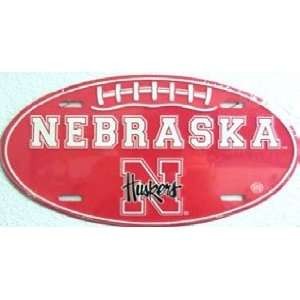  Nebraska Corn Huskers Oval License Plate: Automotive