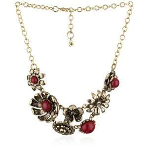  Bronzed by Barse Blooms Floral Bib Necklace Jewelry