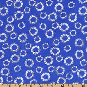  44 Wide Pimatex Basics Circles & Dots Cobalt Fabric By 
