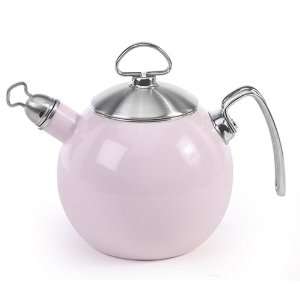 Chantal Enamel On Steel 1.3 Quart Tea Ball Teakettle, Glossy Pink 
