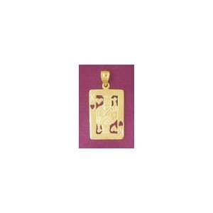  14K Gold Playing Card Charm Jewelry