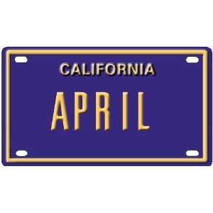    April Mini Personalized California License Plate 