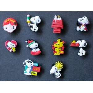  Set of 10 Snoopy Shoe Style Your Crocs Fun Clips Shoe 