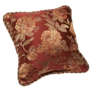  Croscill Harvest Manor Square Pillow Red: Home & Kitchen